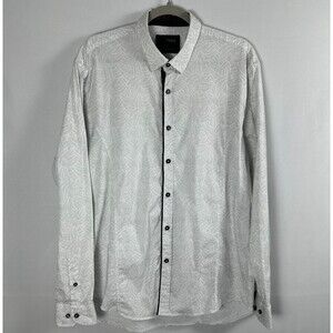 Eight X Buckle Exclusive Classic Fit Button Down Shirt Men's XL Geometric Print